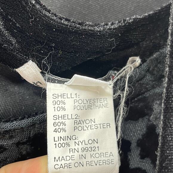 90s FOCUS Vintage Black Velvet Jacket Dress Set with Shoulder Pads - Picture 7 of 14